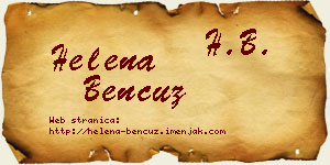 Helena Bencuz vizit kartica